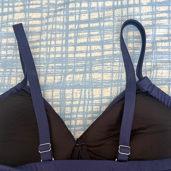 Lands End Tankini and Navy Patterned High Waisted Women's Swim Skirt Plus 14W L - Picture 8 of 12